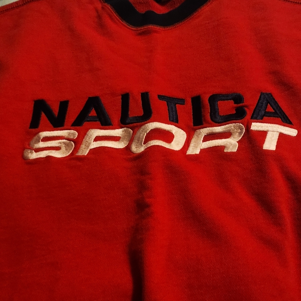 Vintage Rare 90s Nautica Sport Pullover Sweatshirt Men's‎ Size Medium - Picture 2 of 5